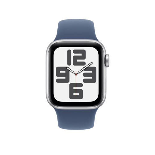 Apple Watch Series SE 2024, 44 мм, Серебристый/Синий Sport Band