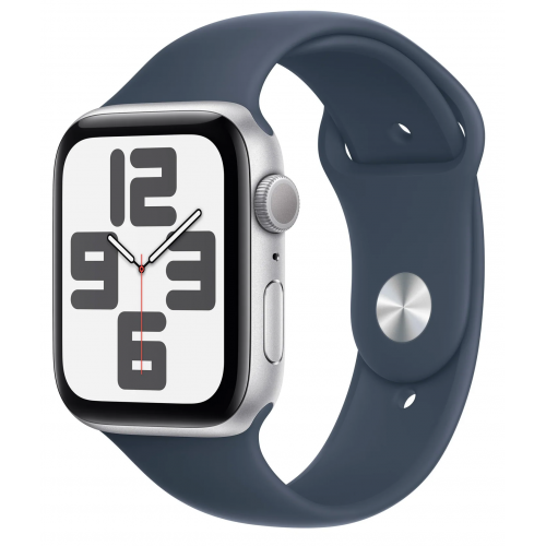 Apple Watch SE 2, 40 мм, Серебристый/Штормовой синий, Силикон