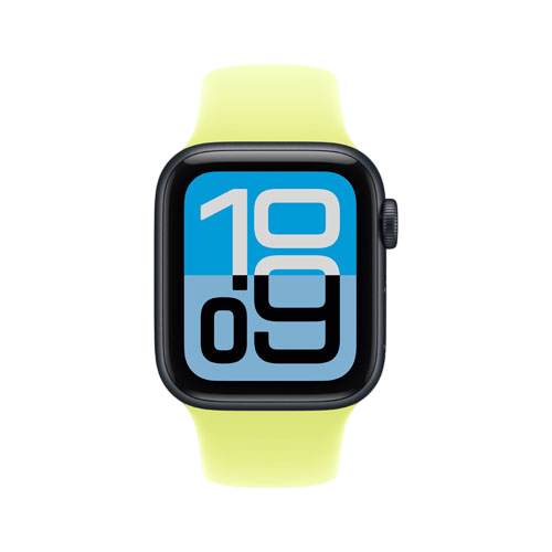 Apple Watch SE 3, 40 мм, Черный/Неоново-желтый, Sport Band