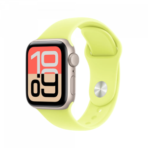 Apple Watch SE 3, 40 мм, Сияющая звезда/Неоново-желтый, Sport Band