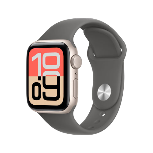 Apple Watch SE 3, 44 мм, Сияющая звезда/Серый камень, Sport Band