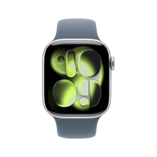 Apple Watch Series 11, 42 мм, Серебристый/Якорный синий, Sport Band