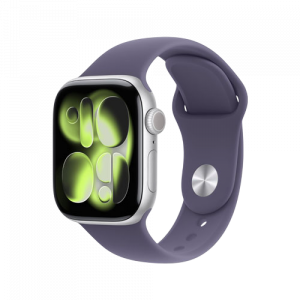 Apple Watch Series 11, 46 мм, Серебристый/Лиловый туман, Sport Band