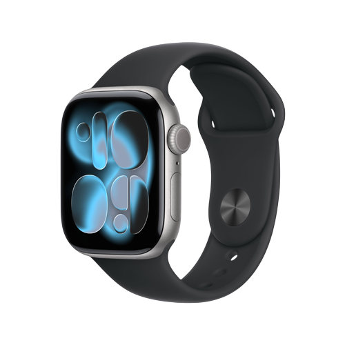 Apple Watch Series 11, 46 мм, Серый космос/Черный, Sport Band