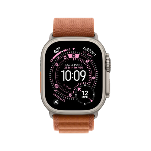 Apple Watch Ultra 3, 49 мм, Натуральный титан/Терракота, Alpine Loop