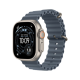 Apple Watch Ultra 3, 49 мм, Натуральный титан/Якорный синий, Ocean Band