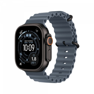 Apple Watch Ultra 3, 49 мм, Черный/Якорный синий, Ocean Band