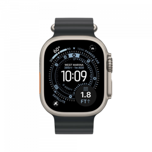 Apple Watch Ultra 3, 49 мм, Натуральный титан/Черный, Ocean Band