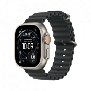 Apple Watch Ultra 3, 49 мм, Натуральный титан/Черный, Ocean Band