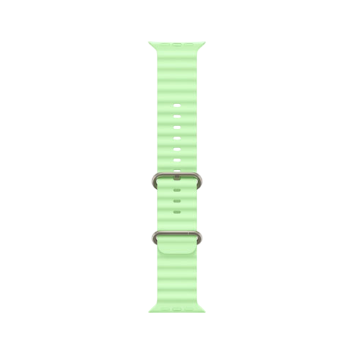 Apple Watch Ultra 3, 49 мм, Натуральный титан/Неоново-зеленый, Ocean Band
