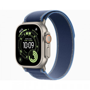 Apple Watch Ultra 3, 49 мм, Натуральный титан/Синий, Trail Loop