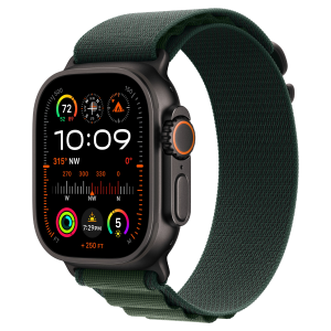 Apple Watch Ultra 2, 49 мм, M, Черный/Темно-зеленый Alpine Loop