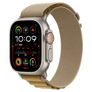 Apple Watch Ultra 2, 49 мм, L, Натуральный титан/Бежевый Alpine Loop