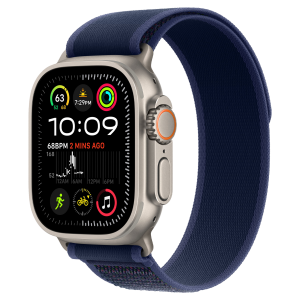 Apple Watch Ultra 2, 49 мм, M/L, Натуральный титан/Синий Trail Loop