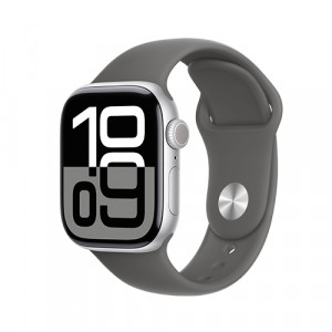 Apple Watch Series 10, 46 мм, S/M, Серебристый/Серый Sport Band