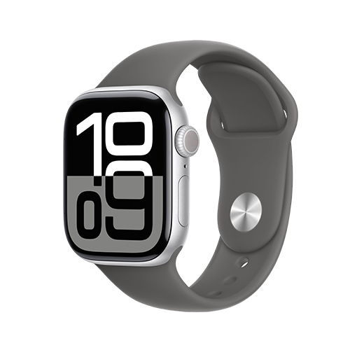 Apple Watch Series 10, 46 мм, S/M, Серебристый/Серый Sport Band