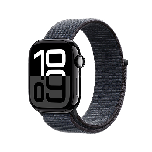 Apple Watch Series 10, 46 мм, Черный/Чернильный Sport Loop