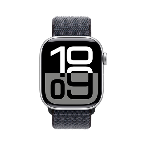 Apple Watch Series 10, 42 мм, Серебристый/Чернильный Sport Loop