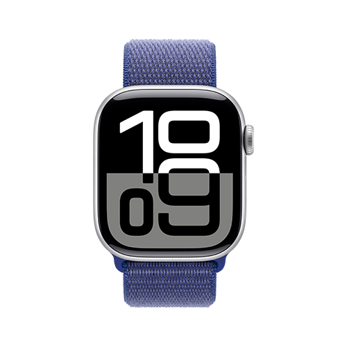Apple Watch Series 10, 42 мм, Серебристый/Ультрамарин Sport Loop