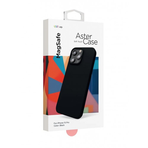  Чехол защитный VLP, Aster Case с MagSafe для iPhone 15 Pro, Черный