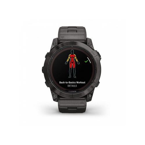 Умные часы Garmin Fenix 7X Pro Sapphire Solar, Титановый угольно-серый