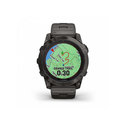Умные часы Garmin Fenix 7X Pro Sapphire Solar, Титановый угольно-серый
