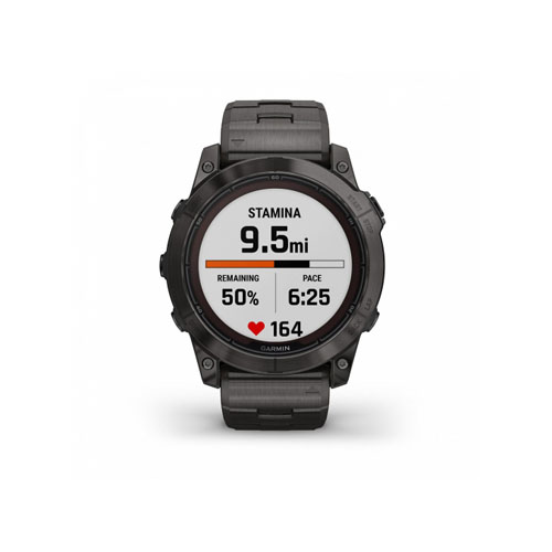Умные часы Garmin Fenix 7X Pro Sapphire Solar, Титановый угольно-серый