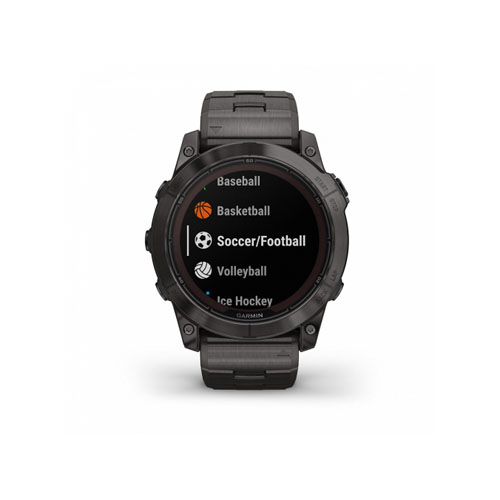 Умные часы Garmin Fenix 7X Pro Sapphire Solar, Титановый угольно-серый