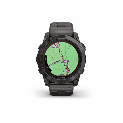 Умные часы Garmin Fenix 7X Pro Sapphire Solar, Титановый угольно-серый