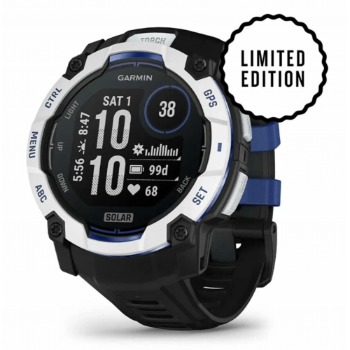 Умные часы Garmin Instinct 3 Solar, 50 мм, Черный/Белый
