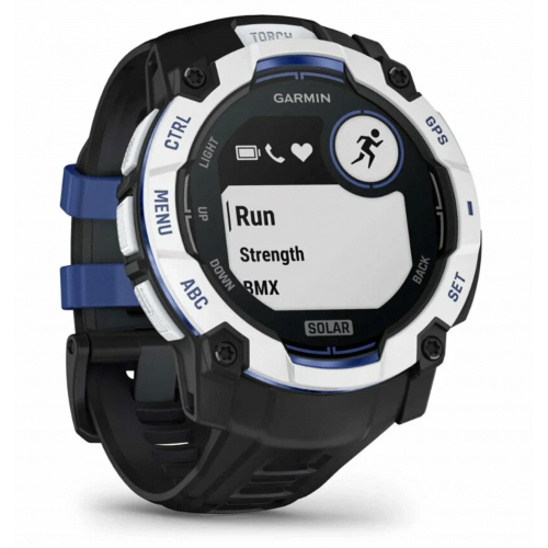 Умные часы Garmin Instinct 3 Solar, 50 мм, Черный/Белый