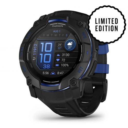 Умные часы Garmin Instinct 3 AMOLED, 50 мм, Черный/Синий