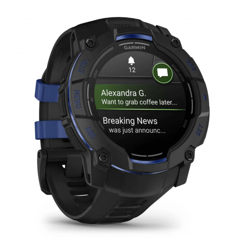 Умные часы Garmin Instinct 3 AMOLED, 50 мм, Черный/Синий