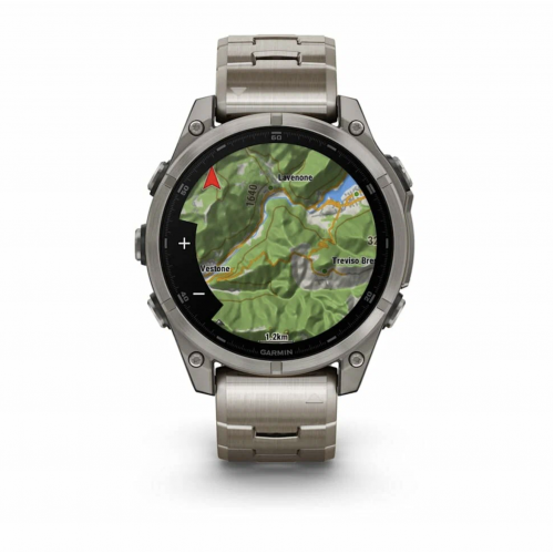 Умные часы Garmin Fenix 8 Amoled Sapphire, 47 мм, Титан-графитовый