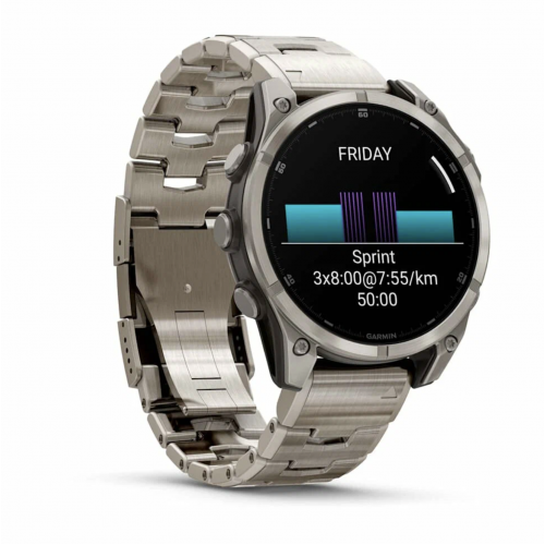 Умные часы Garmin Fenix 8 Amoled Sapphire, 47 мм, Титан-графитовый