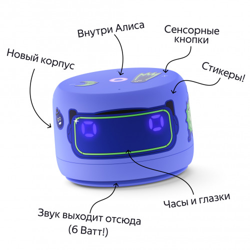 Умная колонка Яндекс Станция Лайт 2 с Алисой, Фиолетовый