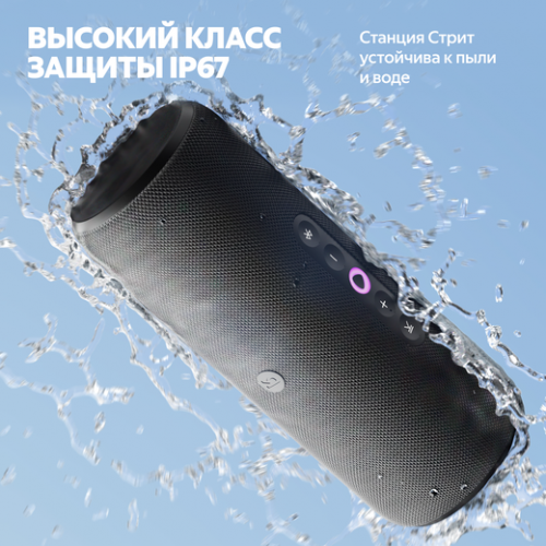 Умная колонка Яндекс Станция Стрит с Алисой, Черный