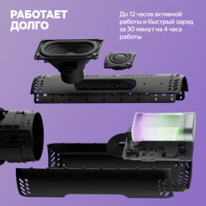 Умная колонка Яндекс Станция Стрит с Алисой, Черный