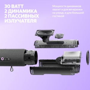 Умная колонка Яндекс Станция Стрит с Алисой, Черный