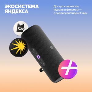 Умная колонка Яндекс Станция Стрит с Алисой, Черный