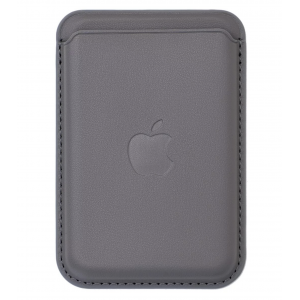 Картхолдер MagSafe Leather Wallet, кожаный, для iPhone, Серый