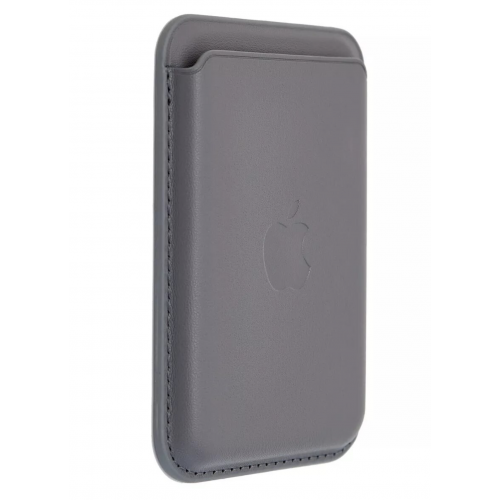 Картхолдер MagSafe Leather Wallet, кожаный, для iPhone, Серый