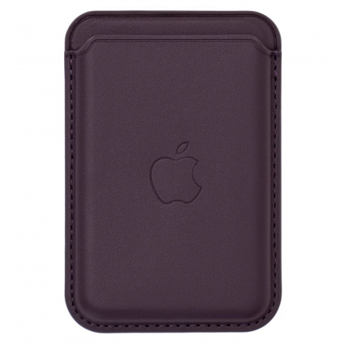 Картхолдер MagSafe Leather Wallet, кожаный, для iPhone, Бордовый