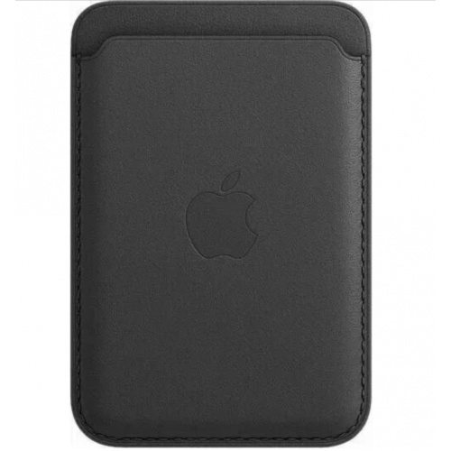 Картхолдер MagSafe Leather Wallet, кожаный, для iPhone, Черный
