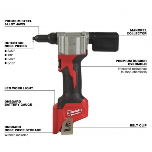 Бесщеточный заклёпочник Milwaukee 2550-20