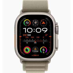 Apple Watch Ultra 2, 49 мм, S, Оливковый Alpine Loop