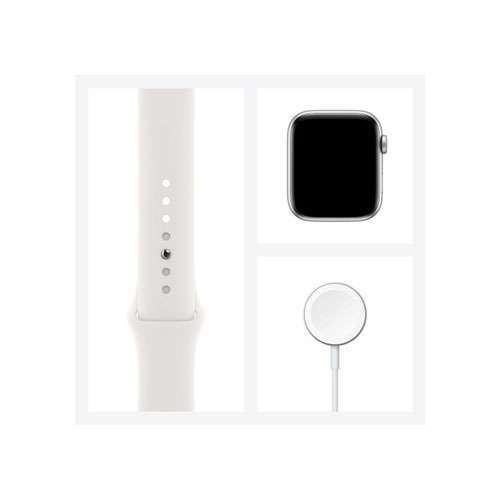 Apple Watch SE 2, 44 мм, Серебристый, Силикон