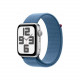 Apple Watch SE 2, 40 мм, Серебристый/Зимний голубой, Тканевый