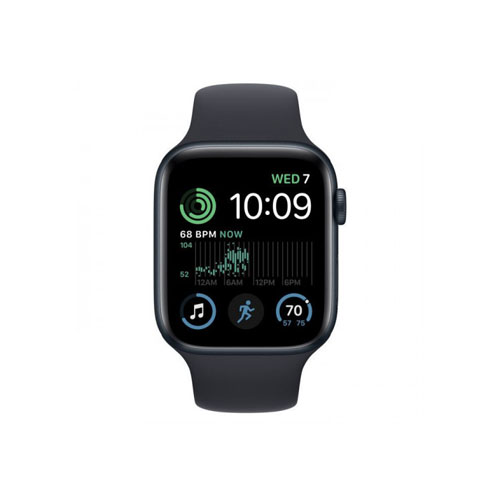Apple Watch SE 2, 44 мм, Темная ночь, Силикон