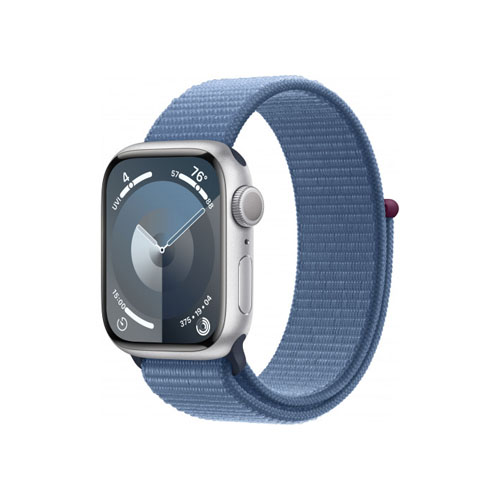 Apple Watch Series 9, 41 мм, Серебристый/Синий, Sport Loop